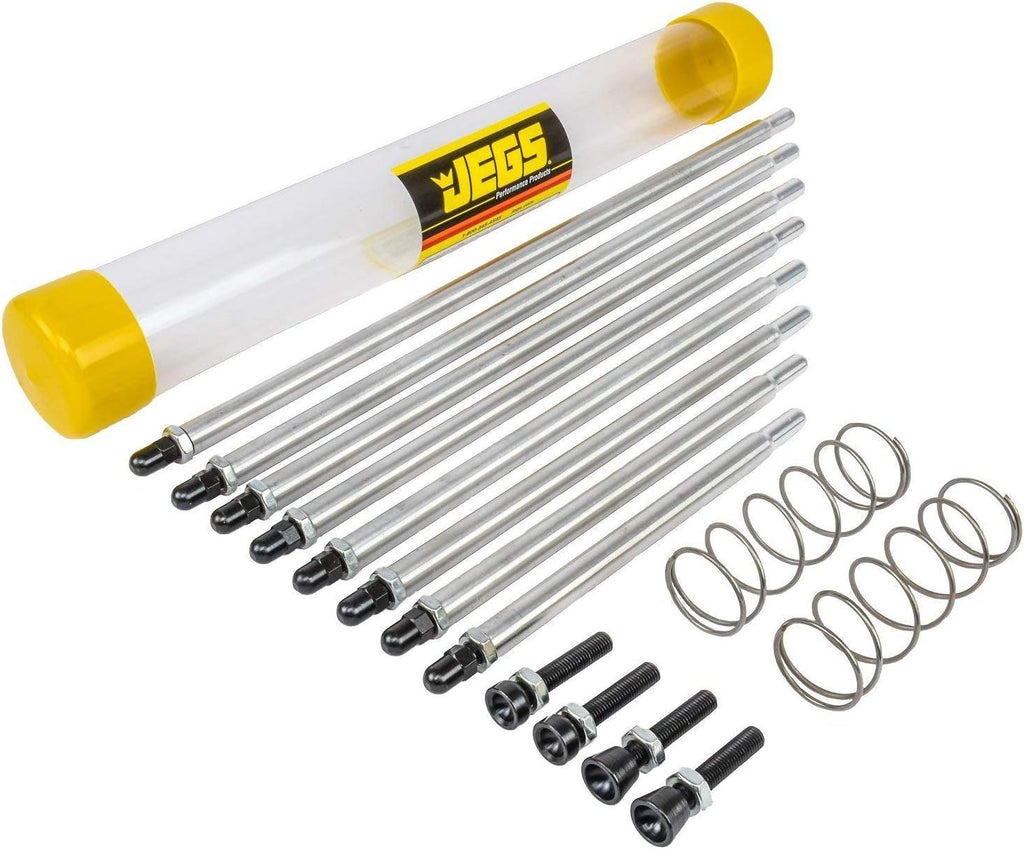 Master Pushrod Length Checker Kit | Measuring Range from 7” to 14.75” | Made in USA | Includes 8 Adjustable Pushrods, 4 Cup Tips, 2 Valve Checking Springs, and Storage Cylinder
