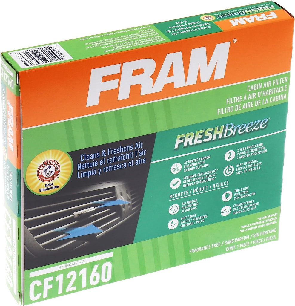 Fresh Breeze Cabin Air Filter with Arm & Hammer Baking Soda, CF12160 for Hyundai/Kia Vehicles