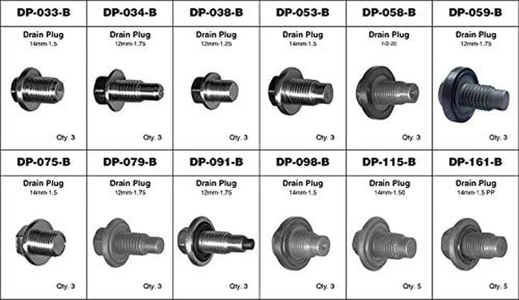 DY-DPA-4-A Oil Drain Plug Assortment, 1 Pack