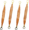 Automotive Universal Engine Grounding Braided Copper Straps Earth Bonding Straps (8 Inch 12 Inch 24 Inch) (Bare Copper 3/4" Width 8" Length 4PCS)