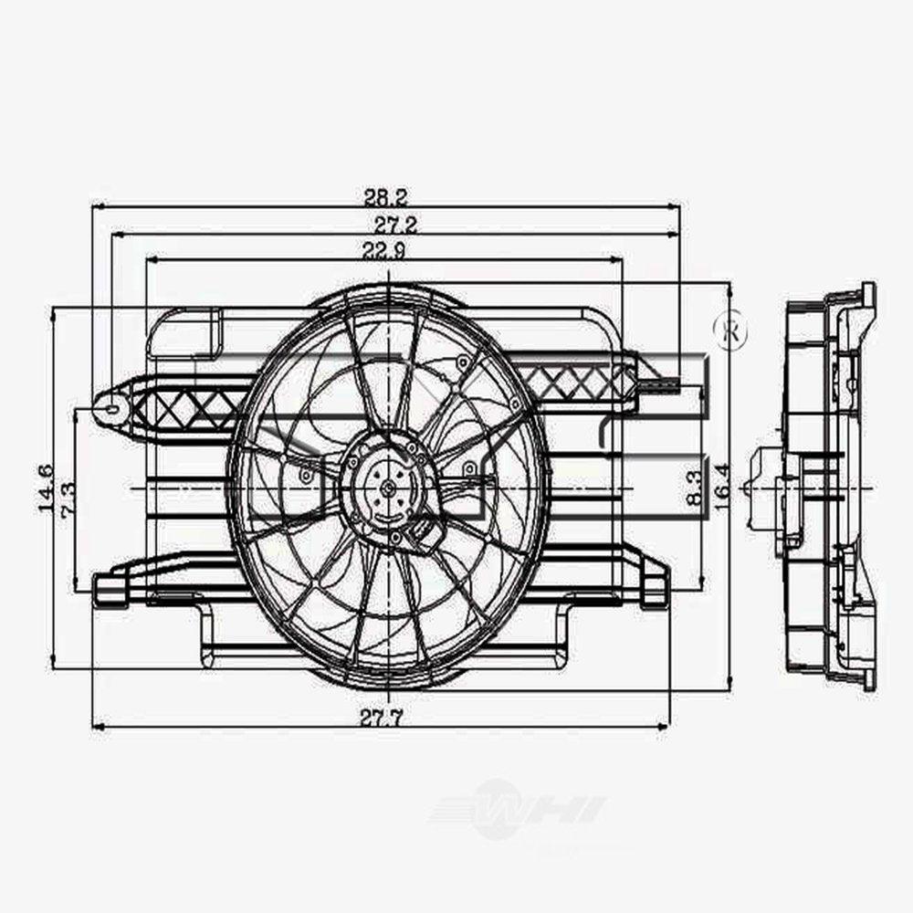 Dual Radiator and Condenser Fan Assembly Fits 2002 Saturn SL2