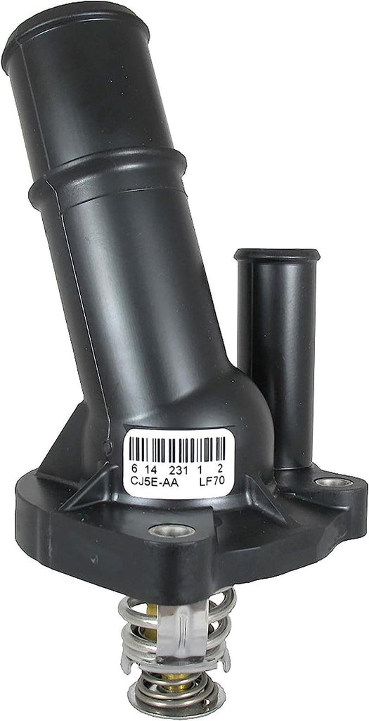 48729 Engine Coolant Thermostat with Water Outlet Housing for Select Ford and Lincoln Vehicles, 1 Pack