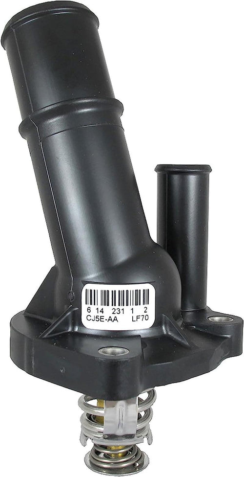 48729 Engine Coolant Thermostat with Water Outlet Housing for Select Ford and Lincoln Vehicles, 1 Pack