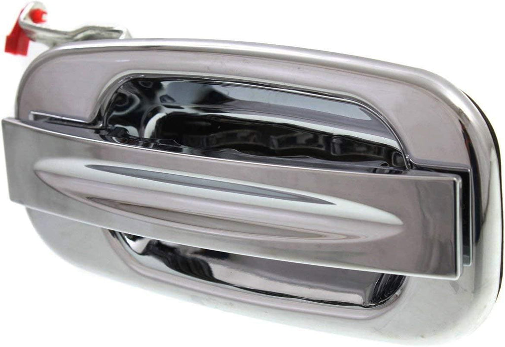 Exterior Door Handle Compatible with GMC Sierra/Silverado 1999-2007 Set of 4 Front and Rear Right Side and Left Side Chrome