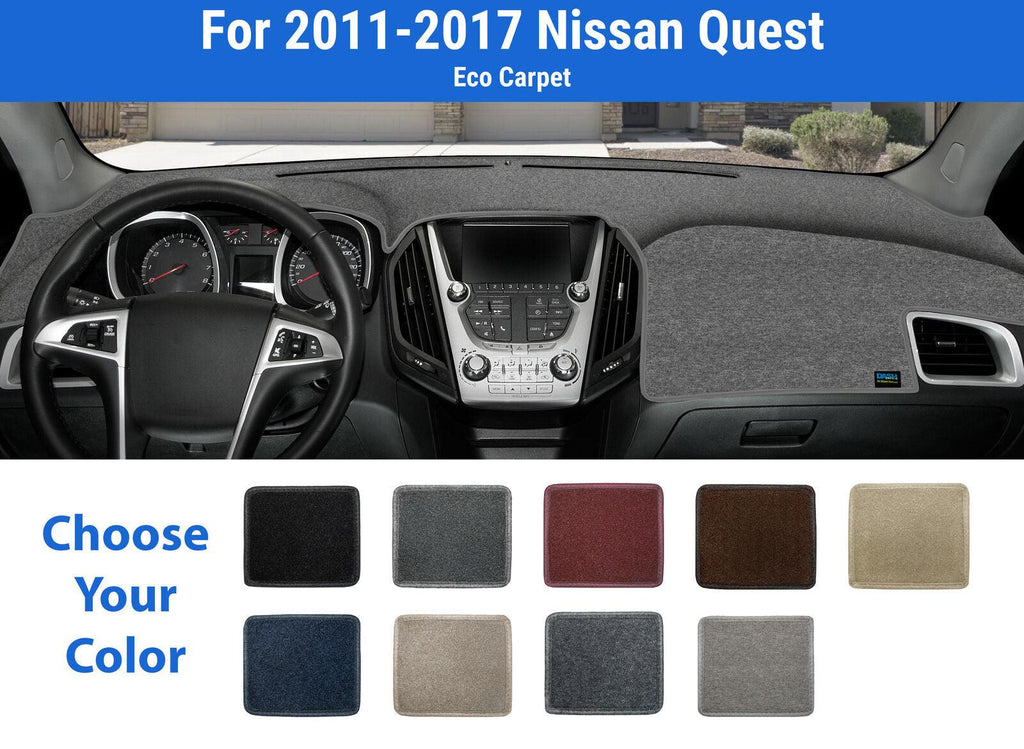 Dashboard Dash Mat Cover for 2011-2017 Nissan Quest (Poly Carpet)