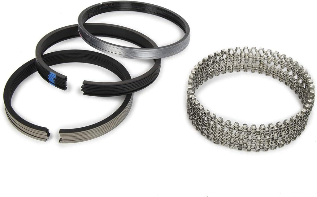 Piston Rings, 4.280 in Bore, File Fit, 1/16 X 1/16 X 3/16 in Thick, Standard Tension, Plasma Moly, 8 Cylinder, Kit