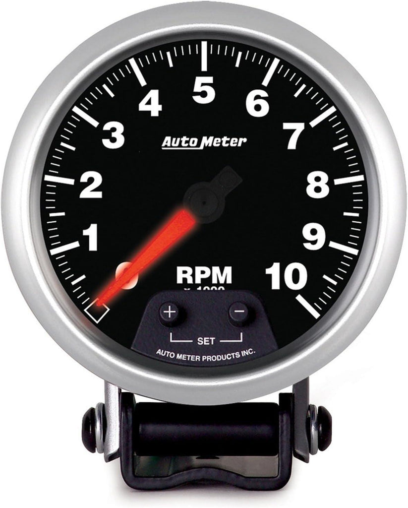 5690 Elite Series 3-3/4" 0-10000 RPM Pedestal Mount Street Progressive Shift Light Tach Tachometer