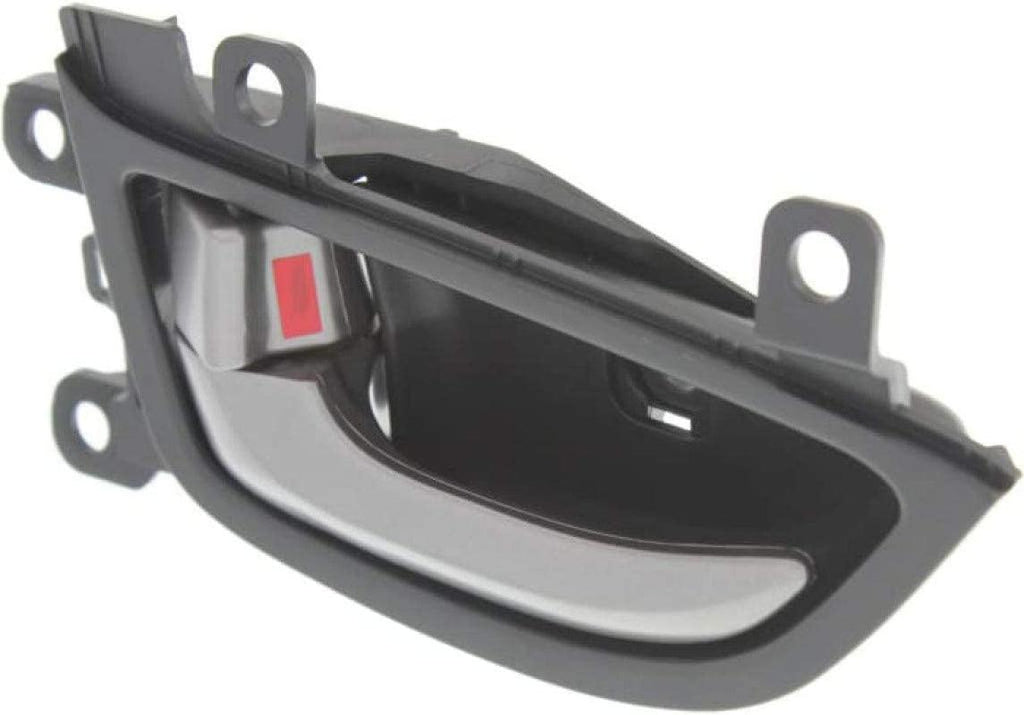 for Hyundai Elantra Interior Door Handle Front, Driver Side Black Bezel with Beige Lever (2011-2016) | with Door Lock Button| Trim:All Submodels