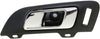 for Lincoln MKS Interior Door Handle Front, Driver Side Black Bezel with Chrome Lever (2009-2016) | with Door Lock Hole| Trim: Base/Ecoboost