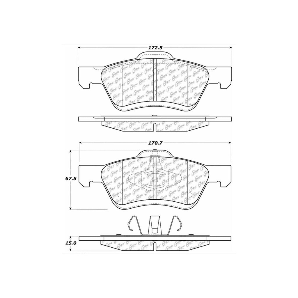 Centric Front Disc Brake Pad for Escape, Mariner, Tribute (106.10470)