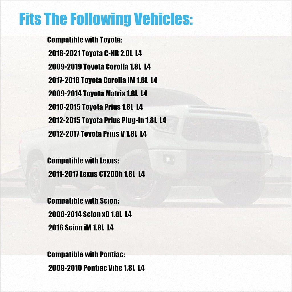 OYEAUTO Iridium Spark Plug Ignition Coil Pack Set of 4 Compatible with Toyota Prius Corolla Matrix V CT200H XD 1.8L L4 UF-596 UF-619 C1714 90919-02252 90919-02258