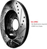 R1 Concepts Front Brake Rotor Kit |Brake Rotors| Brake Disc |Drilled and Slotted|Fits 2008-2019 Pontiac Vibe; Scion Xd; Toyota Corolla, Matrix