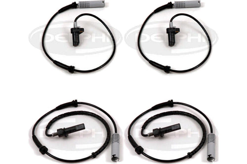 Front & Rear SET Delphi ABS Wheel Speed Sensor for 1997-1998 BMW 540I (58088)