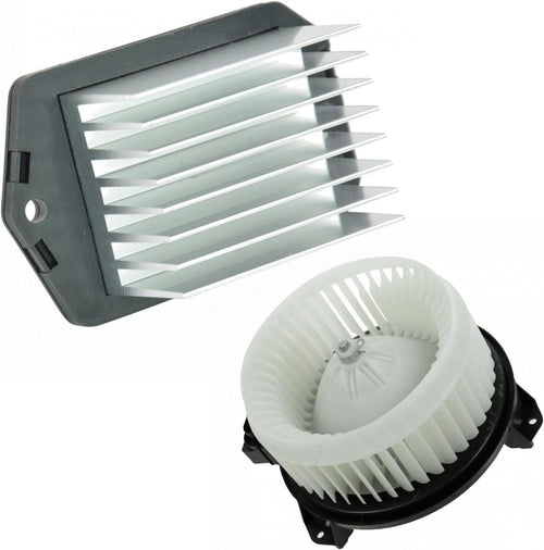 Heater Blower Motor with Fan Cage & Resistor Kit Set Compatible with Honda Civic