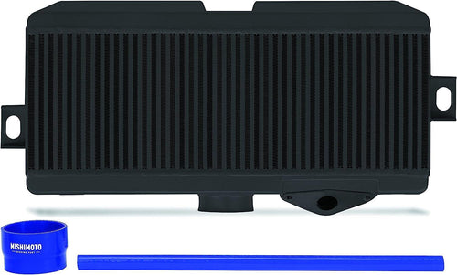MMTMIC-STI-08BKBL Top-Mount Intercooler Kit Compatible with Subaru STI 2008-2021 Black Cooler, Blue Hose