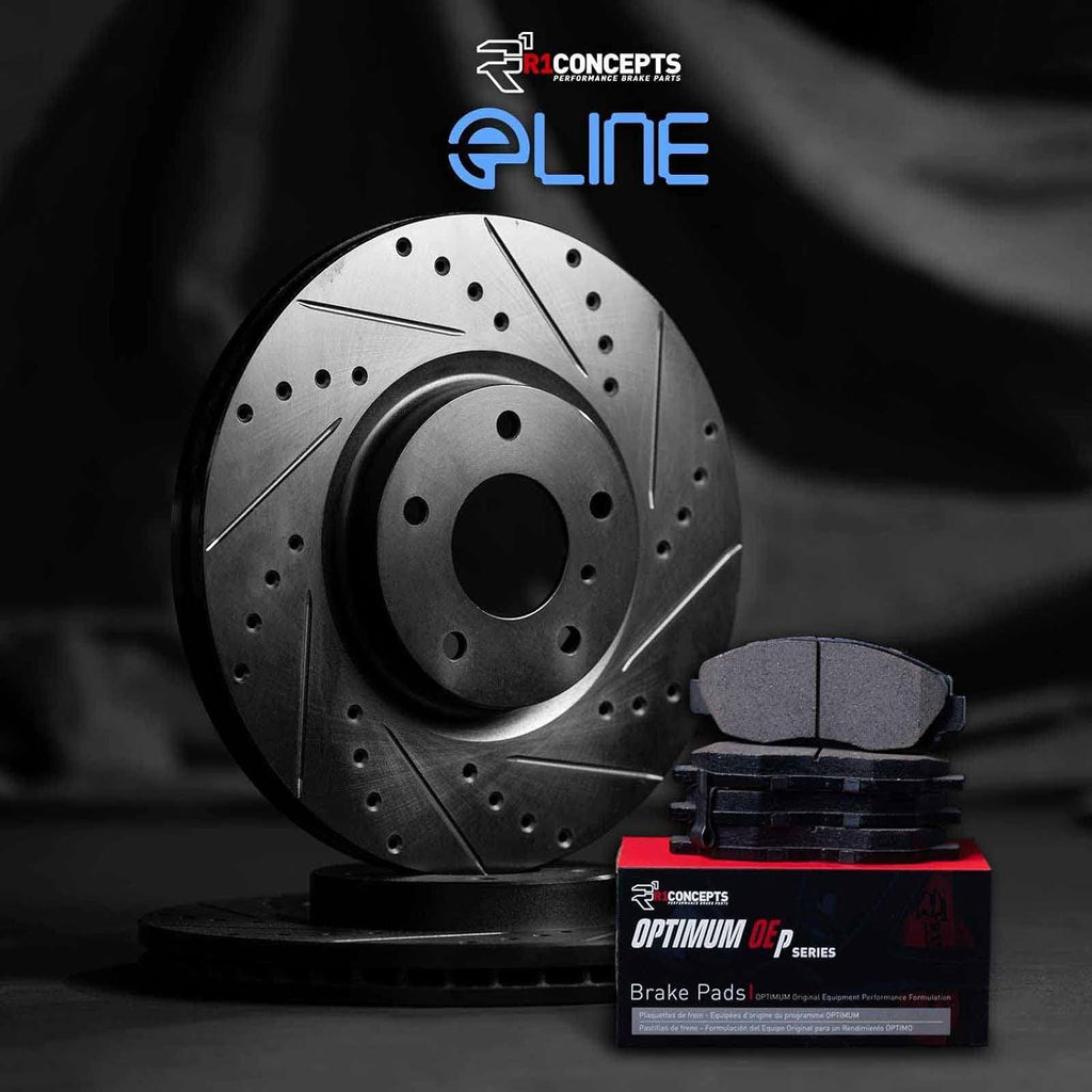 R1 Concepts Front Brakes and Rotors Kit |Front Brake Pads| Brake Rotors and Pads| Optimum Oep Brake Pads and Rotors ||Fits 2008-2019 Pontiac Vibe; Scion Xd; Toyota Corolla, Matrix