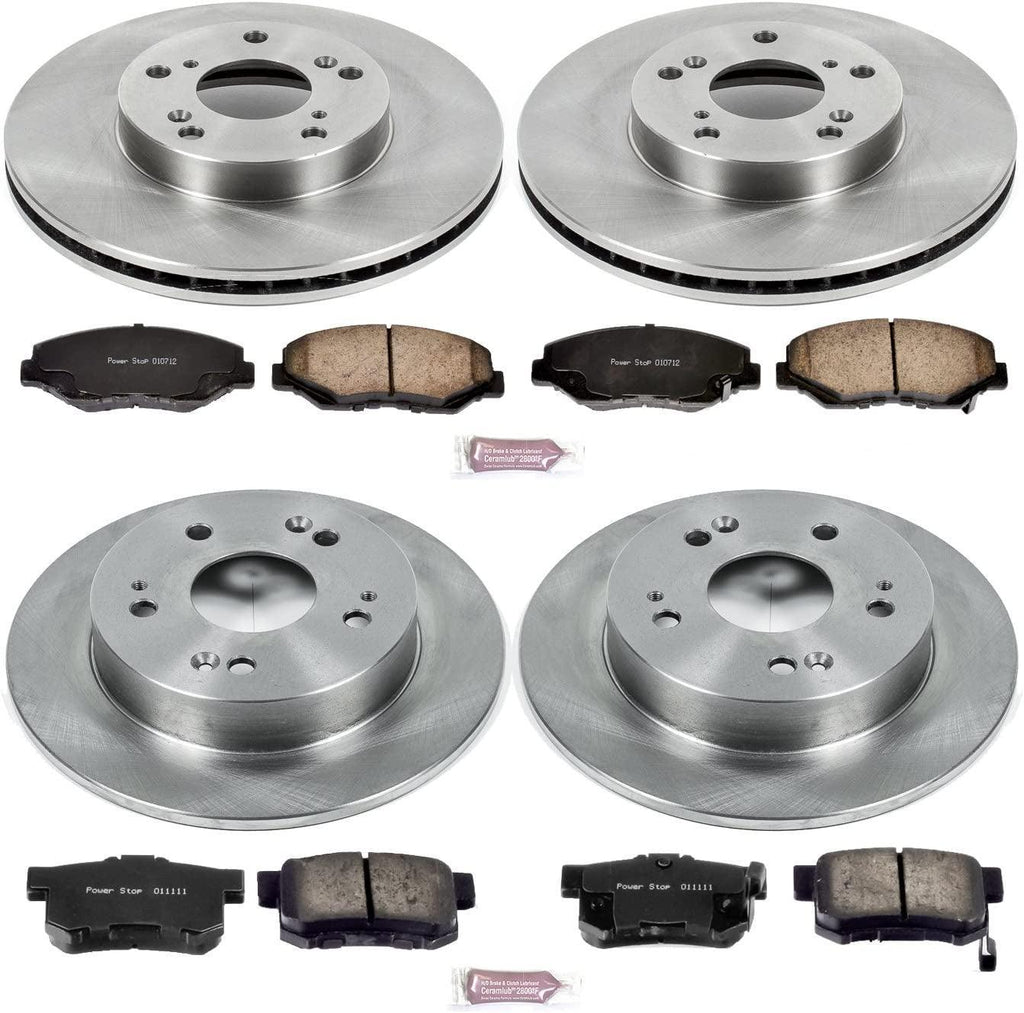 KOE6781 Autospecialty Front and Rear Replacement Brake Kit-Oe Brake Rotors & Ceramic Brake Pads