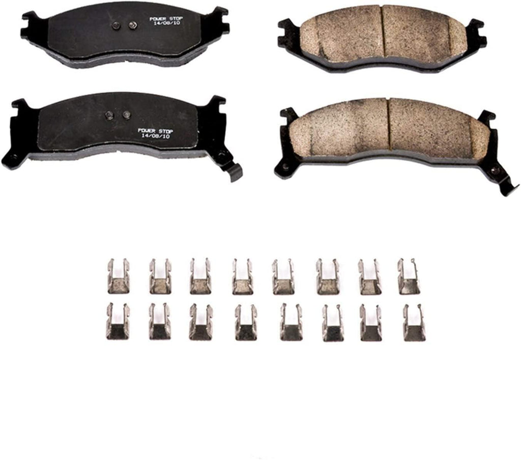 17-521, Z17 Front Ceramic Brake Pads with Hardware