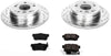 K5399 Rear Z23 Carbon Fiber Brake Pads with Drilled & Slotted Brake Rotors Kit