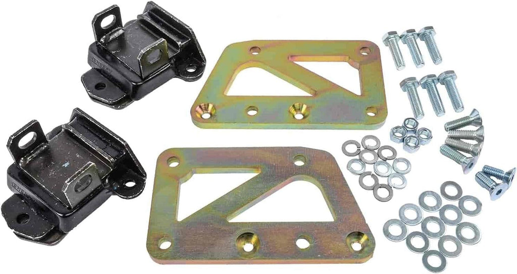 GM LS Engine to Small Block Chevy Chassis Swap Kit | Rubber Mounts | Made in USA | Includes Rubber GM Motor Mounts, Left and Right LS Swap Motor Mount & Hardware