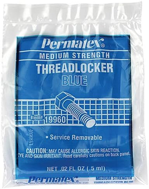 Permatex 19960 Medium Strength Threadlocker Blue, 0.5 Ml Polybag