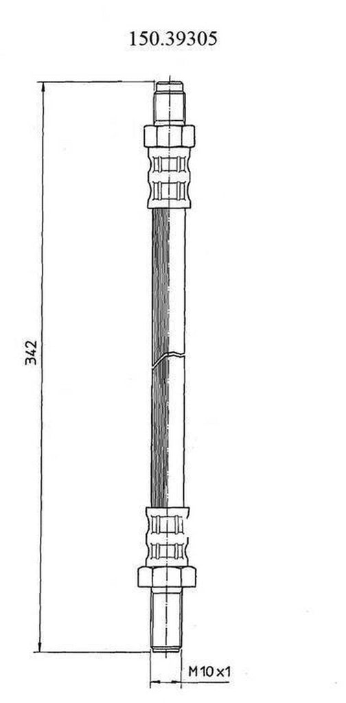 Centric Brake Hydraulic Hose for 240, DL, GLE 150.39305