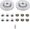 Power Stop K1444-26 Front Z26 Carbon Fiber Brake Pads with Drilled & Slotted Brake Rotors Kit