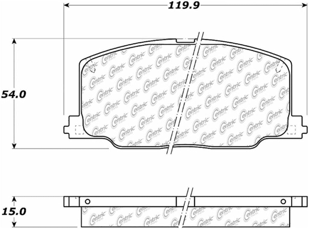 Centric Front Disc Brake Pad for Celica, ES250, Camry (105.03560)
