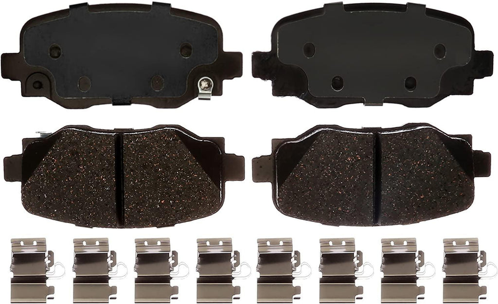 Silver 14D1809CH Ceramic Rear Disc Brake Pad Set