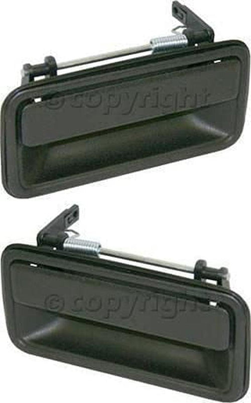 Rear Exterior Door Handle Set of 2 Compatible with 1992-1994 Chevrolet Blazer, Fits 1992-1999 Chevrolet C1500 Suburban Textured Black, Metal Driver and Passenger Side