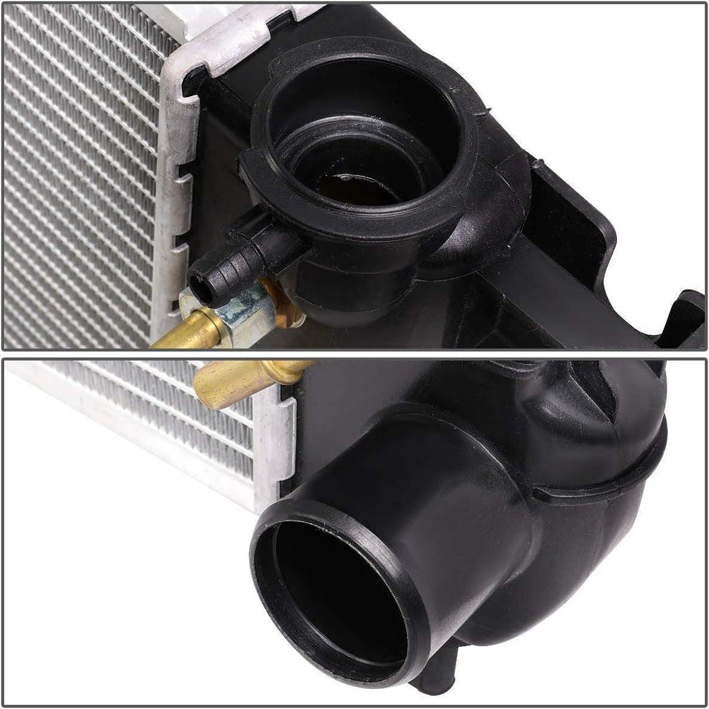 OEM-RA-1905 OE Style Aluminum Cooling Radiator Replacement Compatible with 97-99 Dakota / 98-00 Durango AT, 21-7/8" W X 22-7/16" H X 1-1/4" D, 1-1/2" Inlet, 1-3/4" Outlet