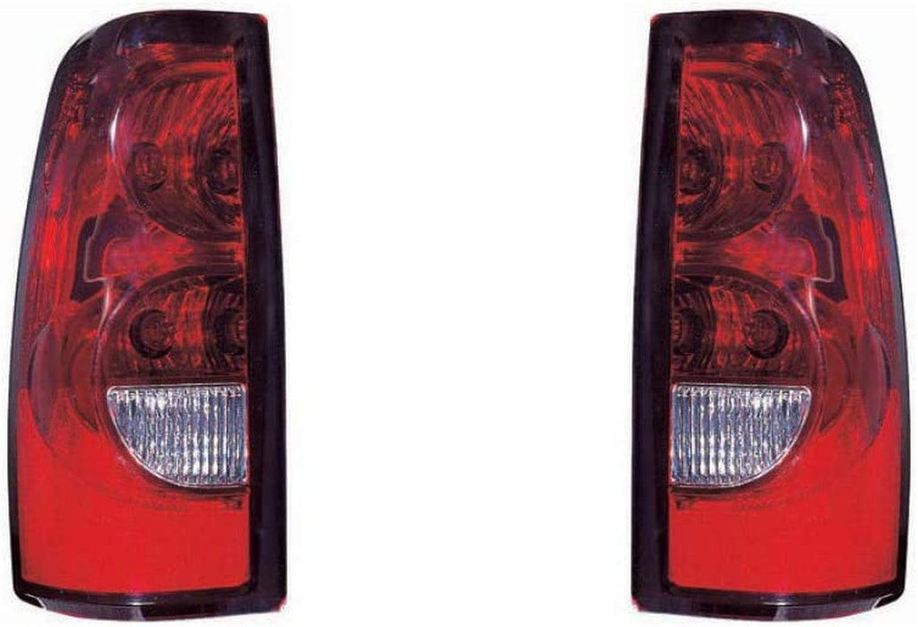 For Chevy Silverado 1500/2500 Series/3500 Single R/Wheel Tail Light 2004-2006 Driver and Passenger Side Pair Fleetside Dark Trim CAPA Certified | GM2800174 | GM2801174 | 15844157 | 15844156