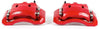 Front S4890 Pair of High-Temp Red Powder Coated Calipers