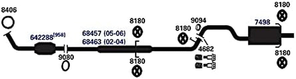 68457 Exhaust Pipe