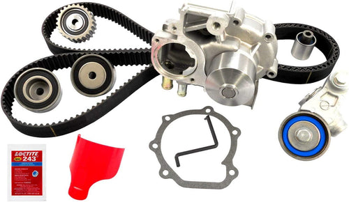 Professional TCKWP328C Timing Belt Kit with Water Pump, Tensioner, and 4 Idler Pulleys