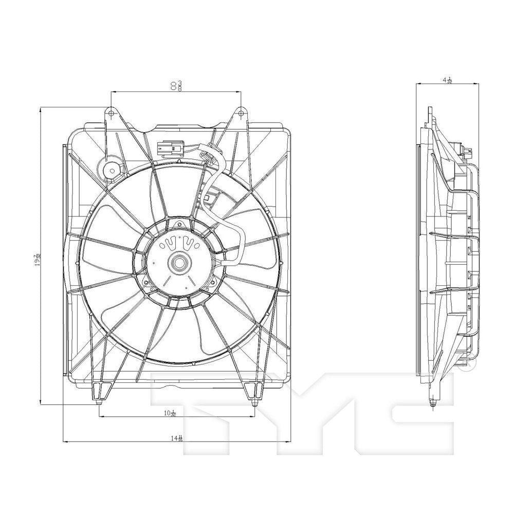 TYC Auxiliary Fan Assembly