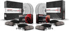 CRK8364 Front and Rear Coated Brake Rotors and Z23 Carbon Fiber Brake Pads Kit