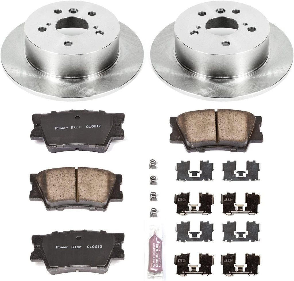 Power Stop KOE3068 Autospecialty Rear Replacement Brake Kit-Oe Brake Rotors & Ceramic Brake Pads