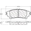 Centric Rear Disc Brake Pad for Lexus (301.13911)