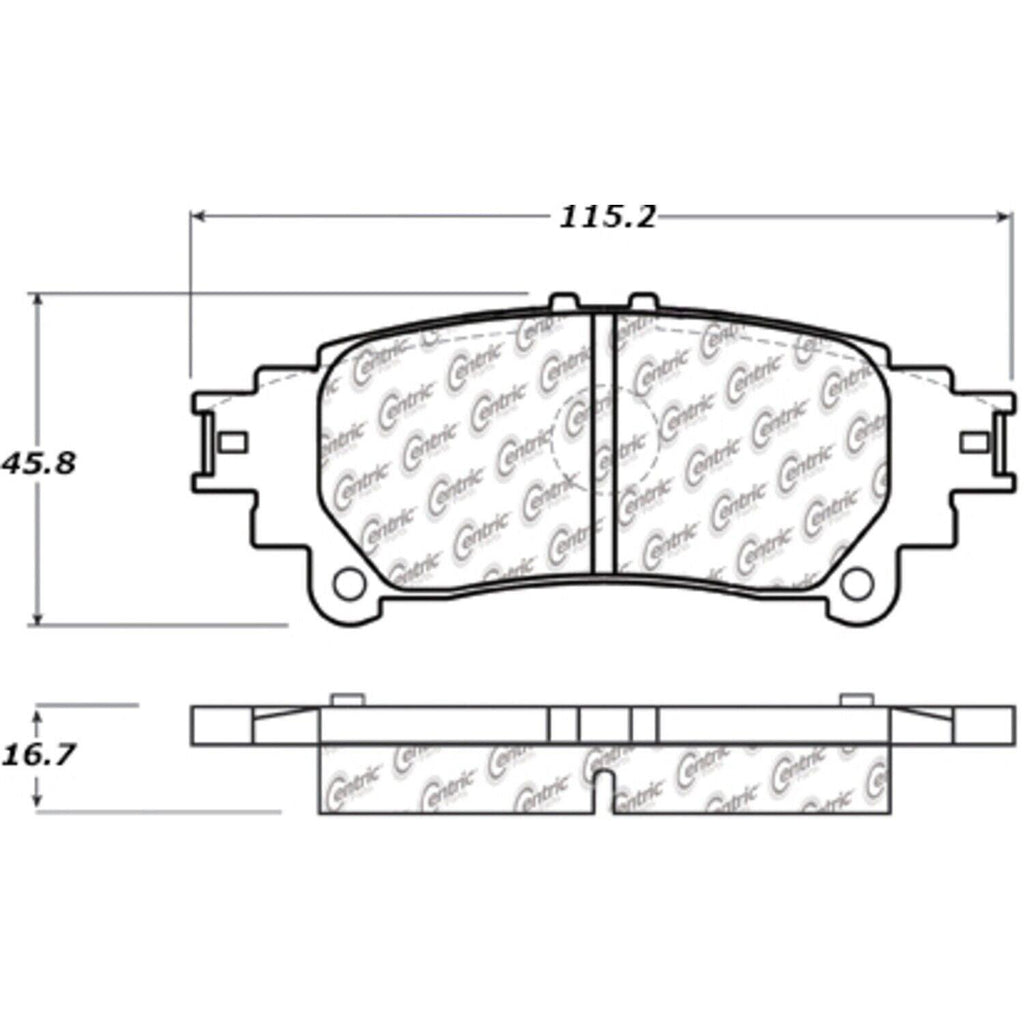 Centric Rear Disc Brake Pad for Lexus (301.13911)