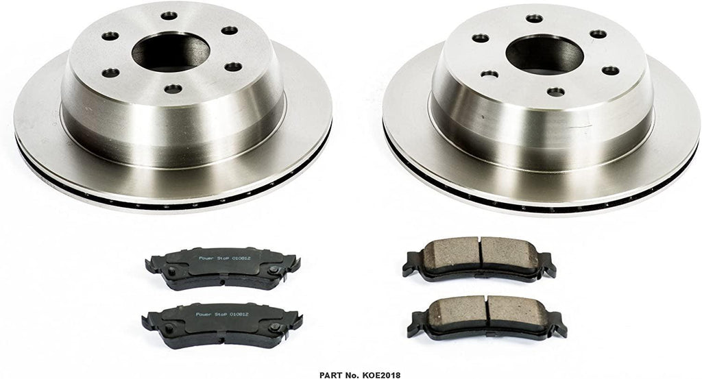 KOE2018 Autospecialty Rear Replacement Brake Kit-Oe Brake Rotors & Ceramic Brake Pads