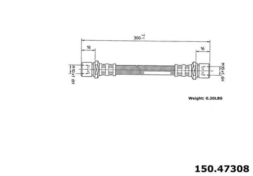 Centric Brake Hydraulic Hose for Legacy, Outback, Baja 150.47308