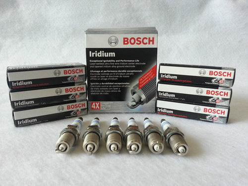 6Pc - Bosch 9607 OE Iridium Fine Wire Spark Plugs Set Pre-Gapped, Audi BMW