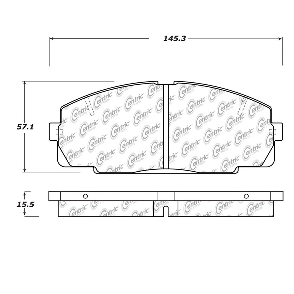 Centric Front Disc Brake Pad for 06-20 Hiace (102.13440)