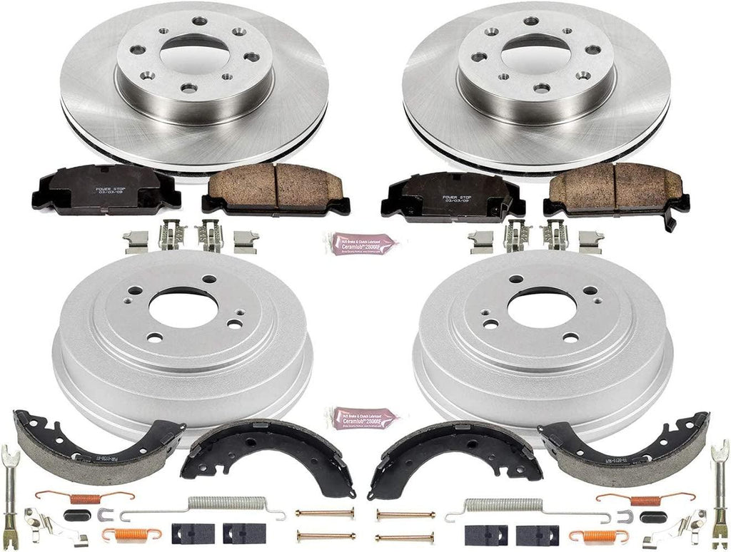 KOE15085DK Autospecialty Front and Rear Replacement Brake Kit-Oe Brake Drums & Ceramic Brake Pads