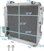 3 Core/Row Light Aluminum Performance Cooling Race Radiator Compatible with Jeep Wrangler Tj/Yj 1987-2006