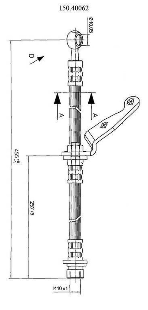 Centric Brake Hydraulic Hose for 1997-2001 CR-V 150.40062