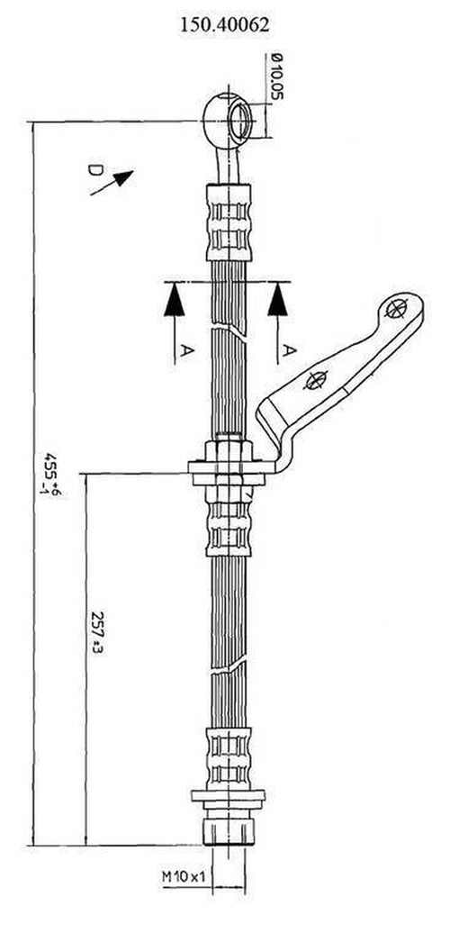 Centric Brake Hydraulic Hose for 1997-2001 CR-V 150.40062