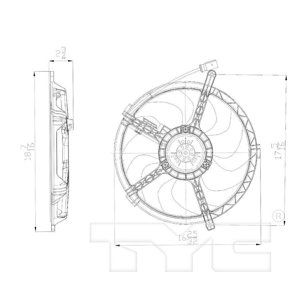 622490 Replacement Cooling Fan Assembly for Mini Cooper