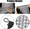 Amiss Heavy Duty Mesh Cargo Net, 3 Pocket Trunk Bed Storage Organizer Compatible for SUV, Car, Pickup Truck Bed, Etc.With 4 Metal Hooks (11.8×11.8×47.3 Inch), Black